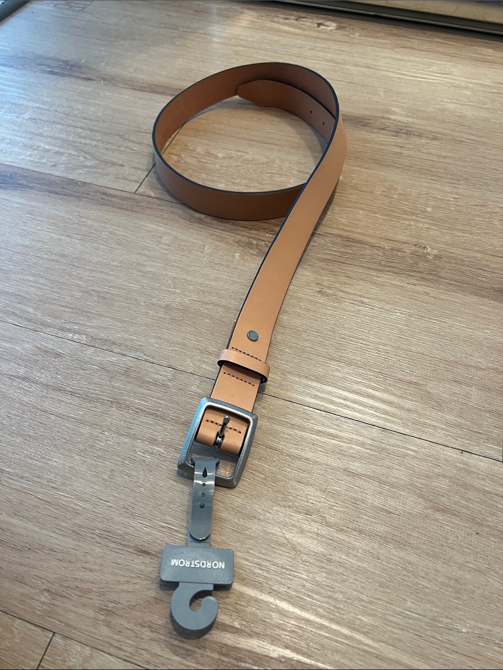 rag & bone Leather Boyfriend Belt, Caramel, Large - Picture 3 of 8